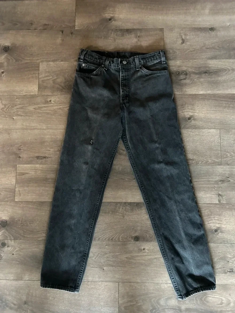 vintage levi’s 550 orange tab black jeans 32x34